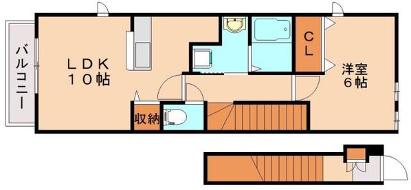 天道駅 徒歩20分 2階の物件間取画像